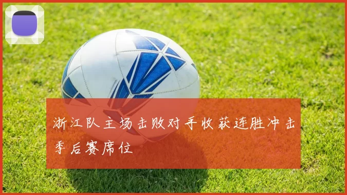 浙江队主场击败对手收获连胜冲击季后赛席位