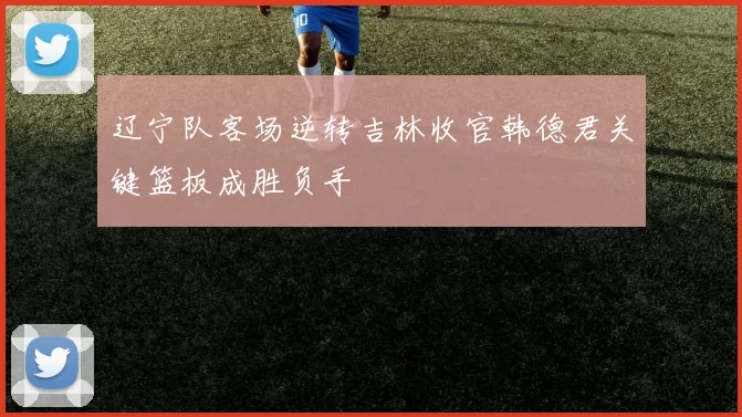 辽宁队客场逆转吉林收官韩德君关键篮板成胜负手